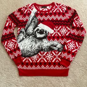 Sloth Ugly Christmas Sweater. Women Size Large.